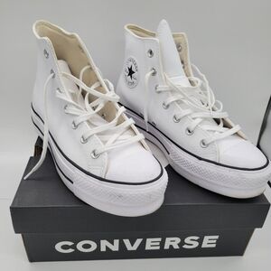 White platform Converse